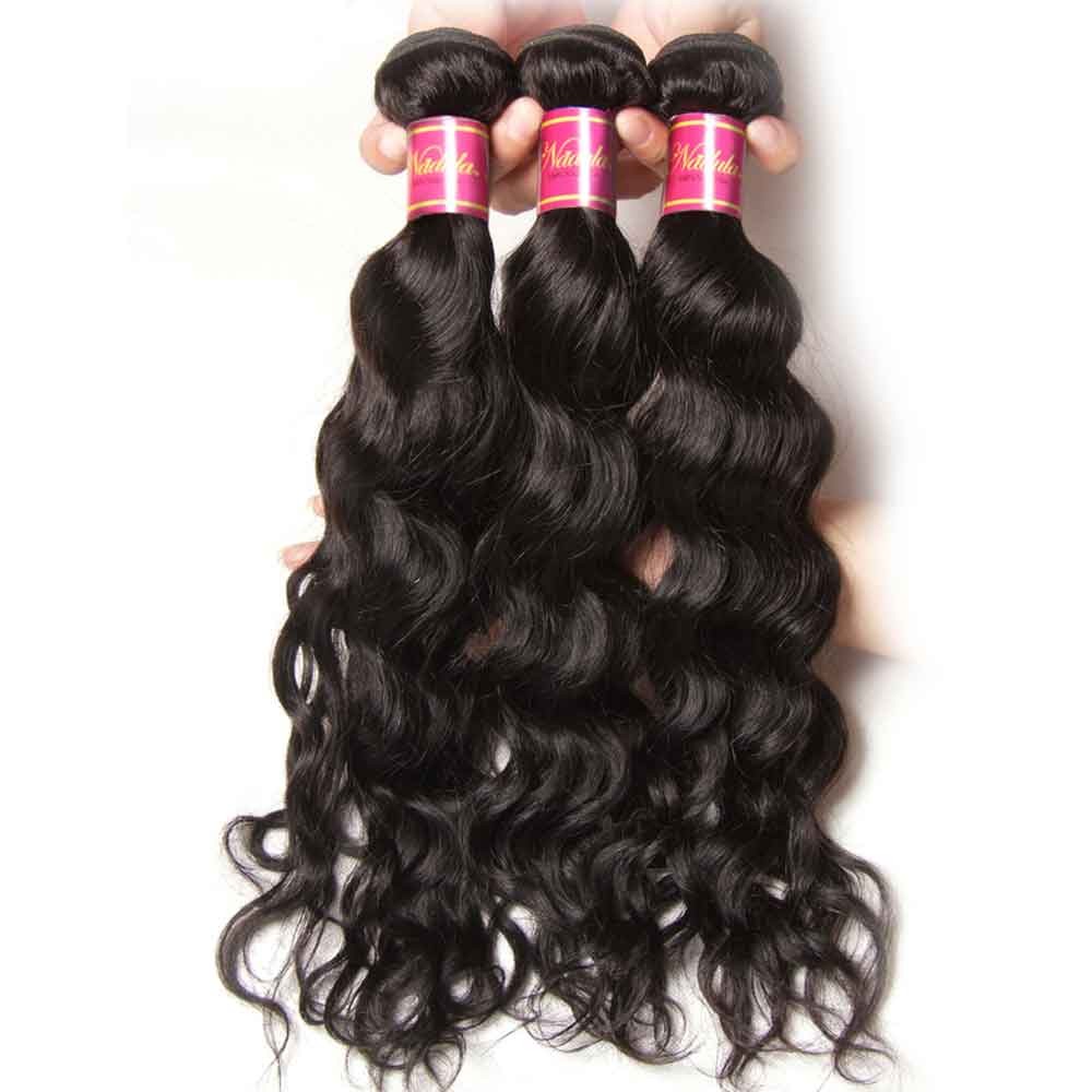 Idolra Affordable Peruvian Virgin Hair 4 Bundles Natural Wave Thick Wavy Peruvian Human Hair Weave
